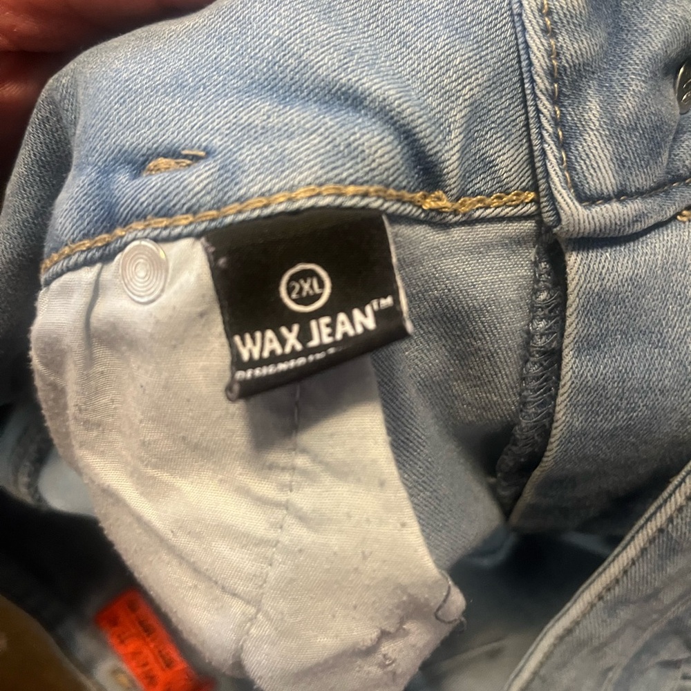 Traded* Wax Jean light Wash Stretchy Denim Shorts 2X - Picture 5 of 5